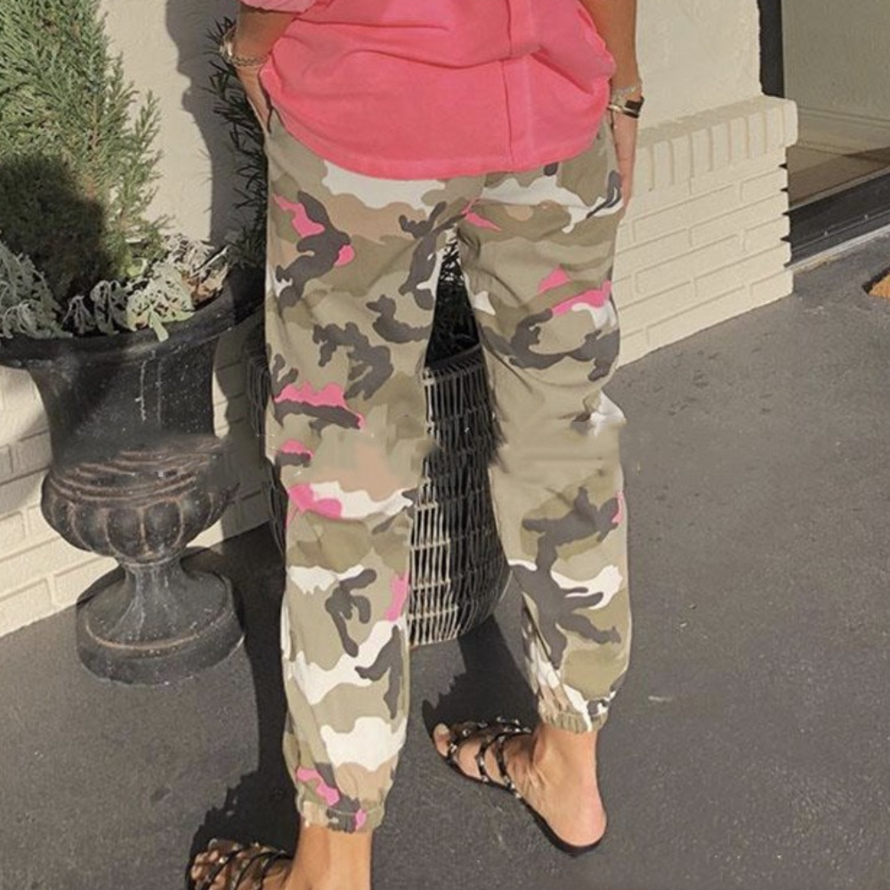 Myrsini - Stijlvolle en comfortabele camouflagebroeken voor dames - Perfect voor de lente en zomer
