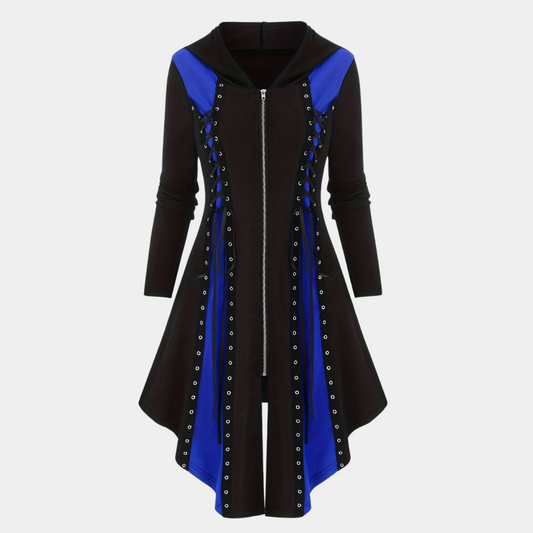 Nyssa - Luchtige Zomer Hoodie Jurk met Stijlvolle Rits