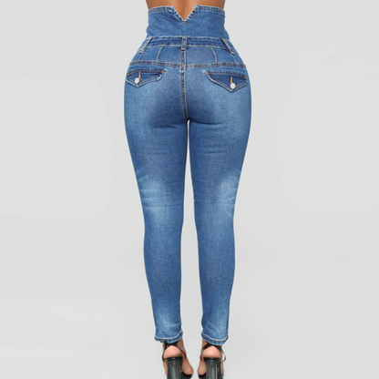Nola - Elegante Hoog Taille Skinny Zomerbroek voor Dames