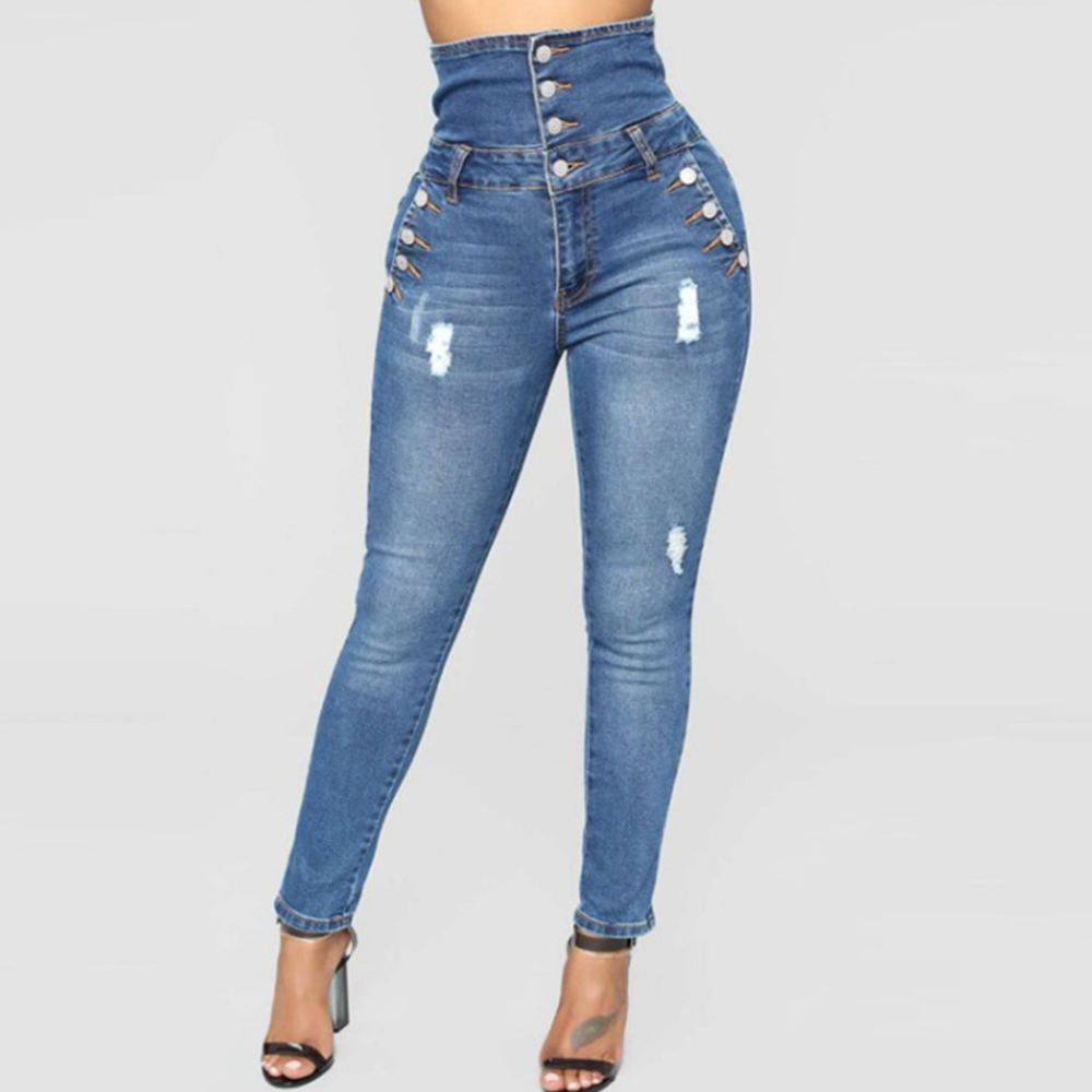 Nola - Elegante Hoog Taille Skinny Zomerbroek voor Dames