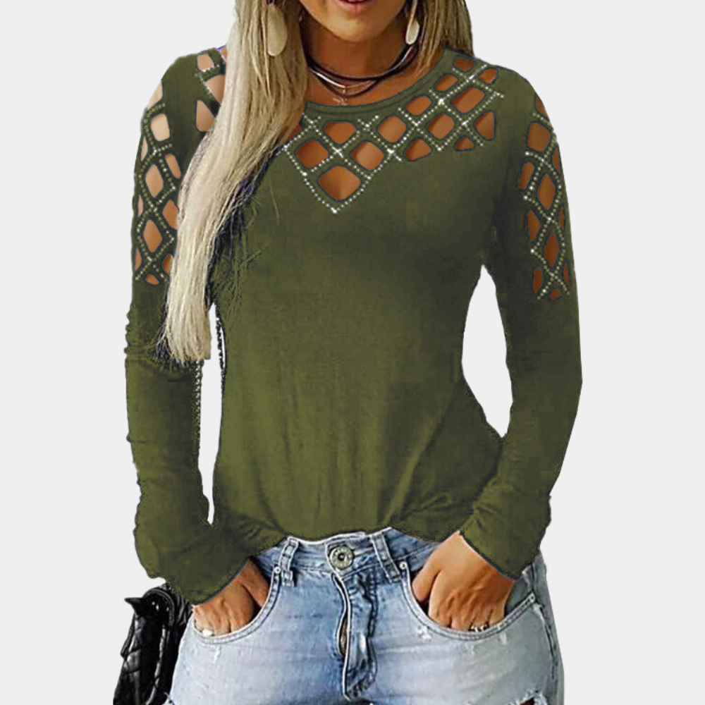Mariel - Stijlvolle dames top met modieus uitgesneden design voor de zomer