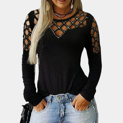 Mariel - Stijlvolle dames top met modieus uitgesneden design voor de zomer