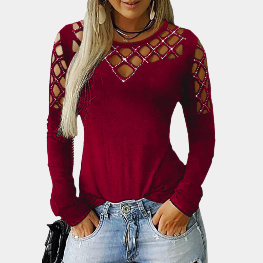 Mariel - Stijlvolle dames top met modieus uitgesneden design voor de zomer