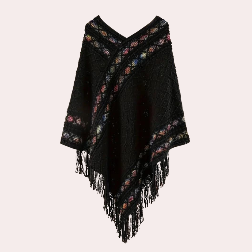 ZOI - Boho Poncho voor dames met trendy V-hals, perfect voor de zomer