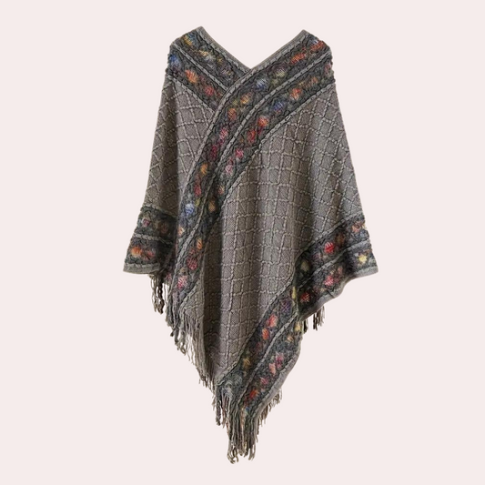 ZOI - Boho Poncho voor dames met trendy V-hals, perfect voor de zomer