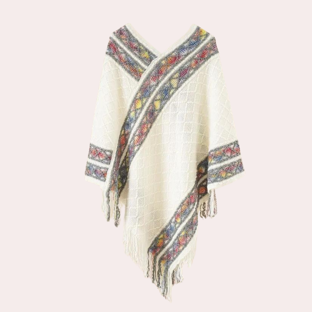 ZOI - Boho Poncho voor dames met trendy V-hals, perfect voor de zomer