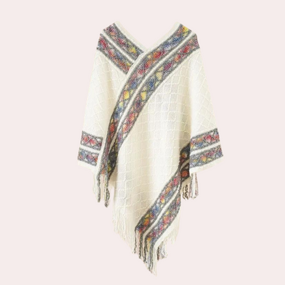ZOI - Boho Poncho voor dames met trendy V-hals, perfect voor de zomer
