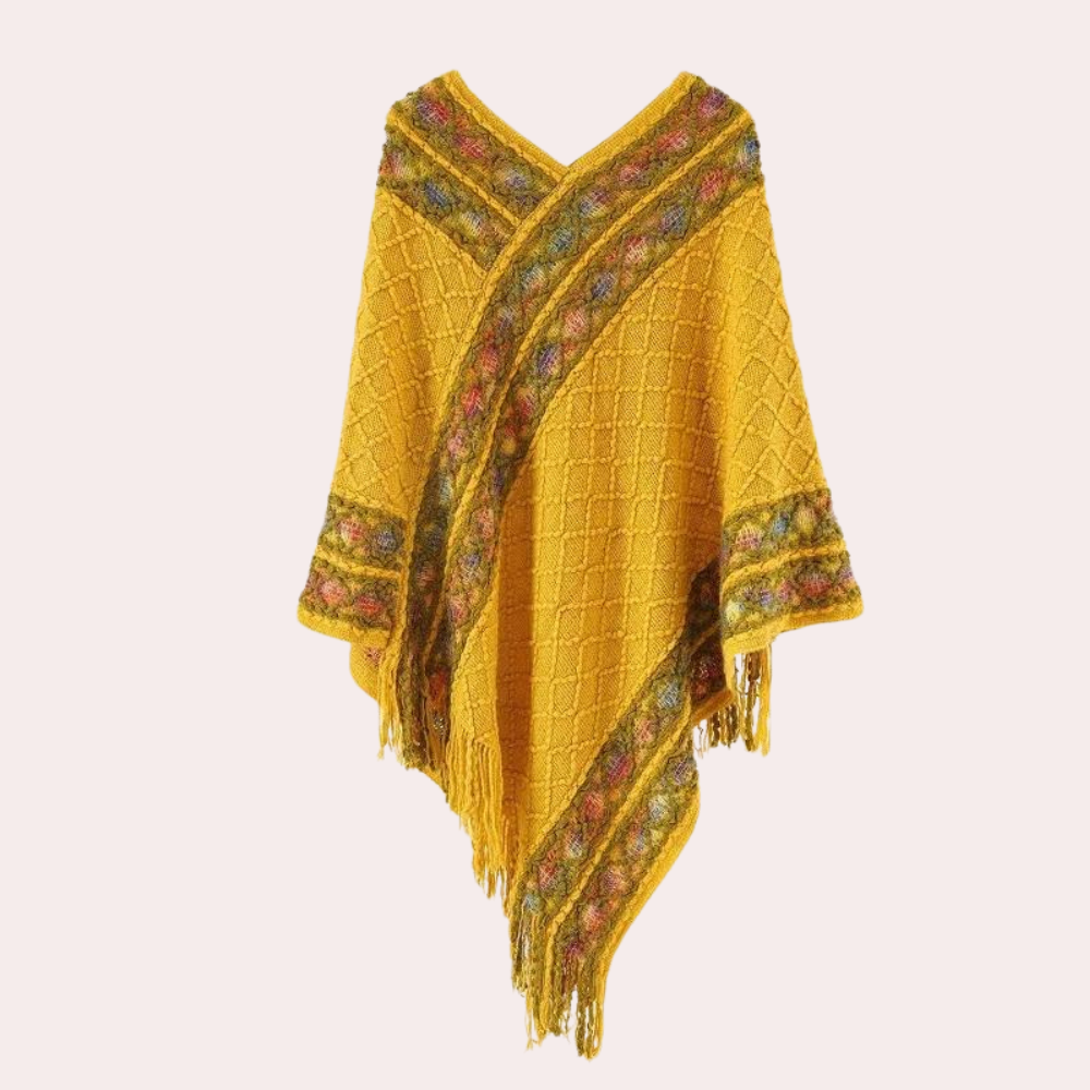ZOI - Boho Poncho voor dames met trendy V-hals, perfect voor de zomer
