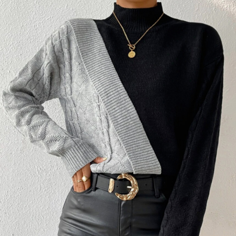 Dorottya - Trendy asymmetrische damestrui voor de zomer