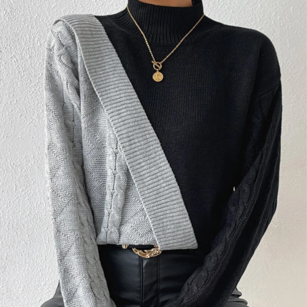 Dorottya - Trendy asymmetrische damestrui voor de zomer