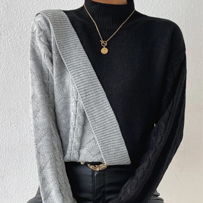 Dorottya - Trendy asymmetrische damestrui voor de zomer