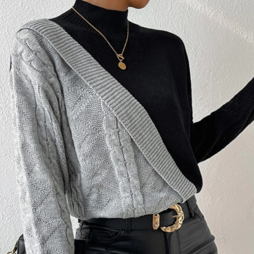 Dorottya - Trendy asymmetrische damestrui voor de zomer