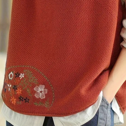 Penina - Elegant geborduurd damesvest met bloemen voor de zomer