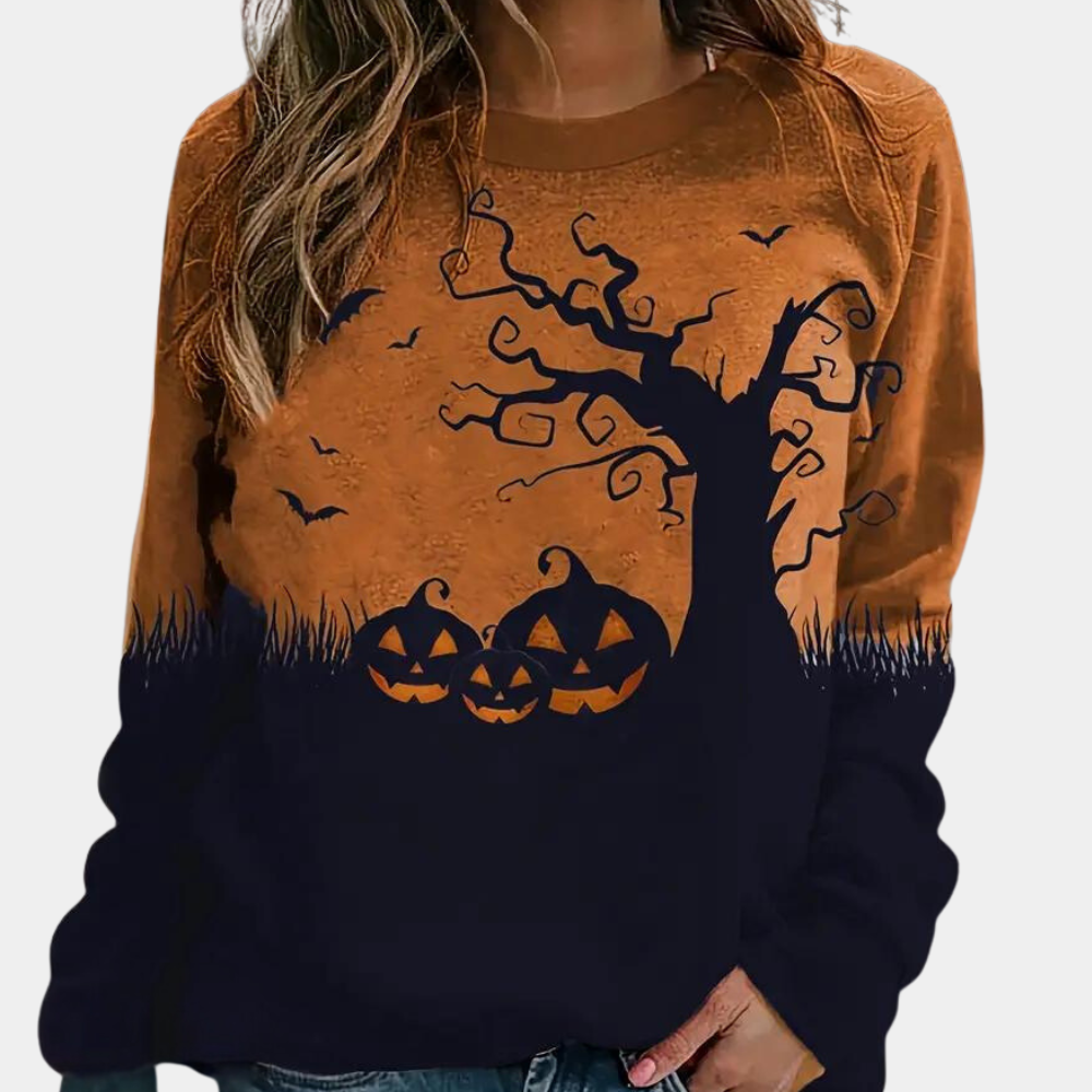 Elza - Zomerse Halloween sweatshirt voor dames