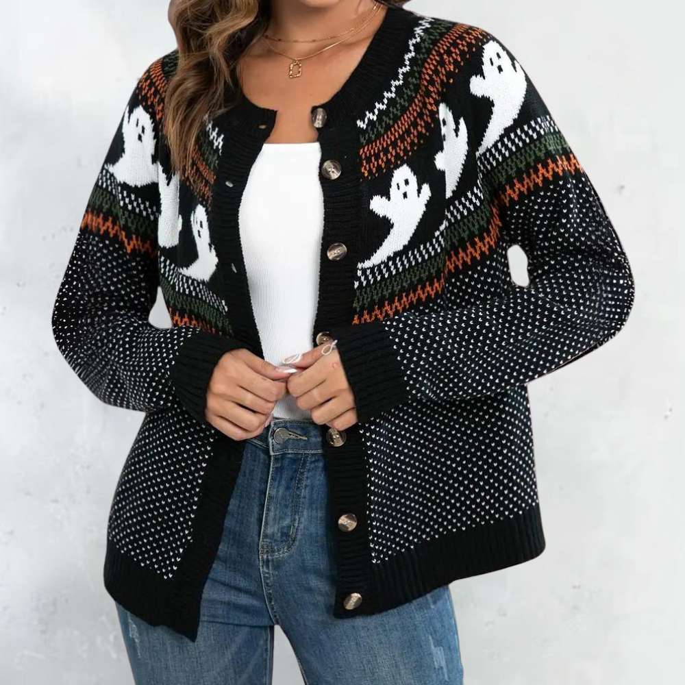 Marika - Zomerse Spookachtige Gebreide Cardigan