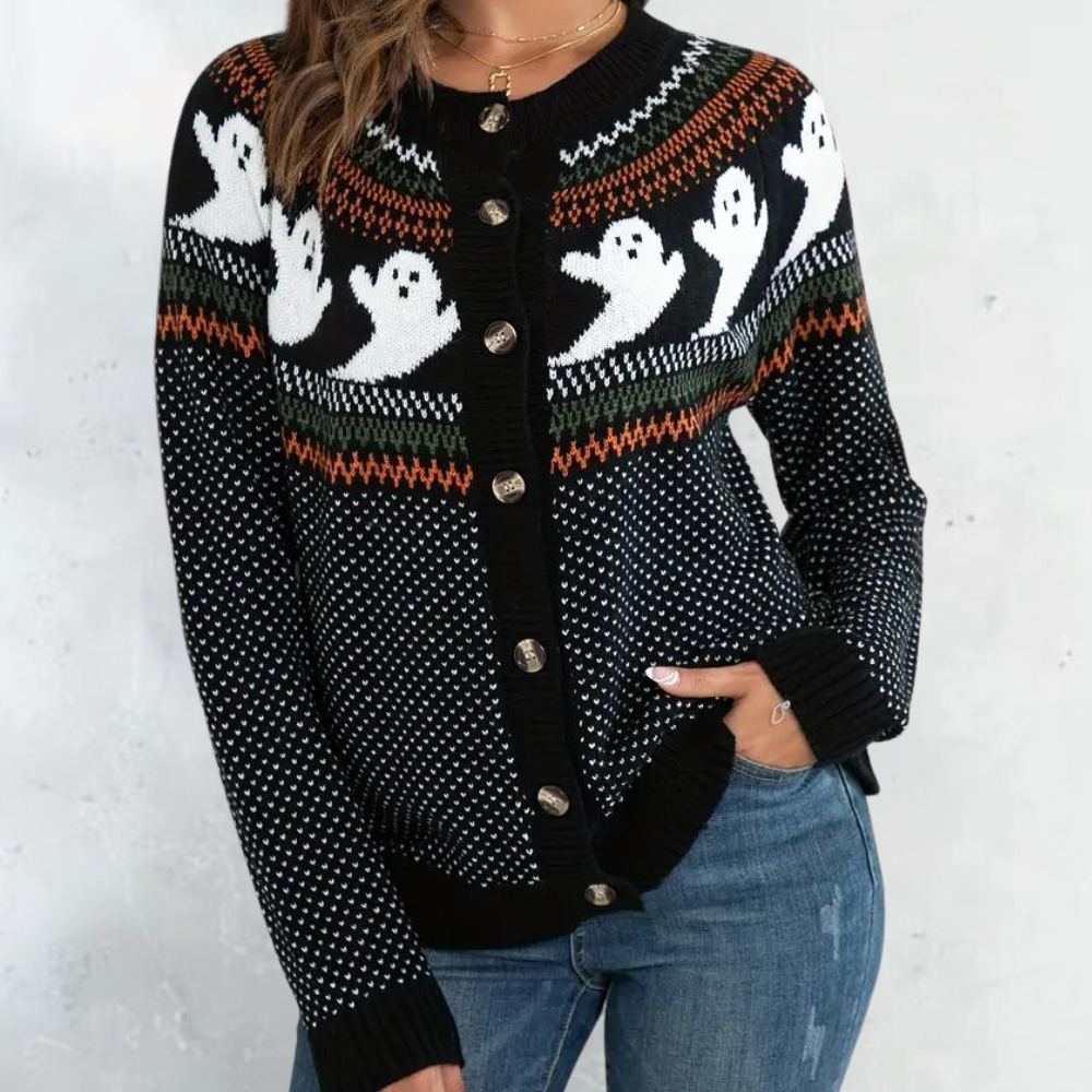 Marika - Zomerse Spookachtige Gebreide Cardigan