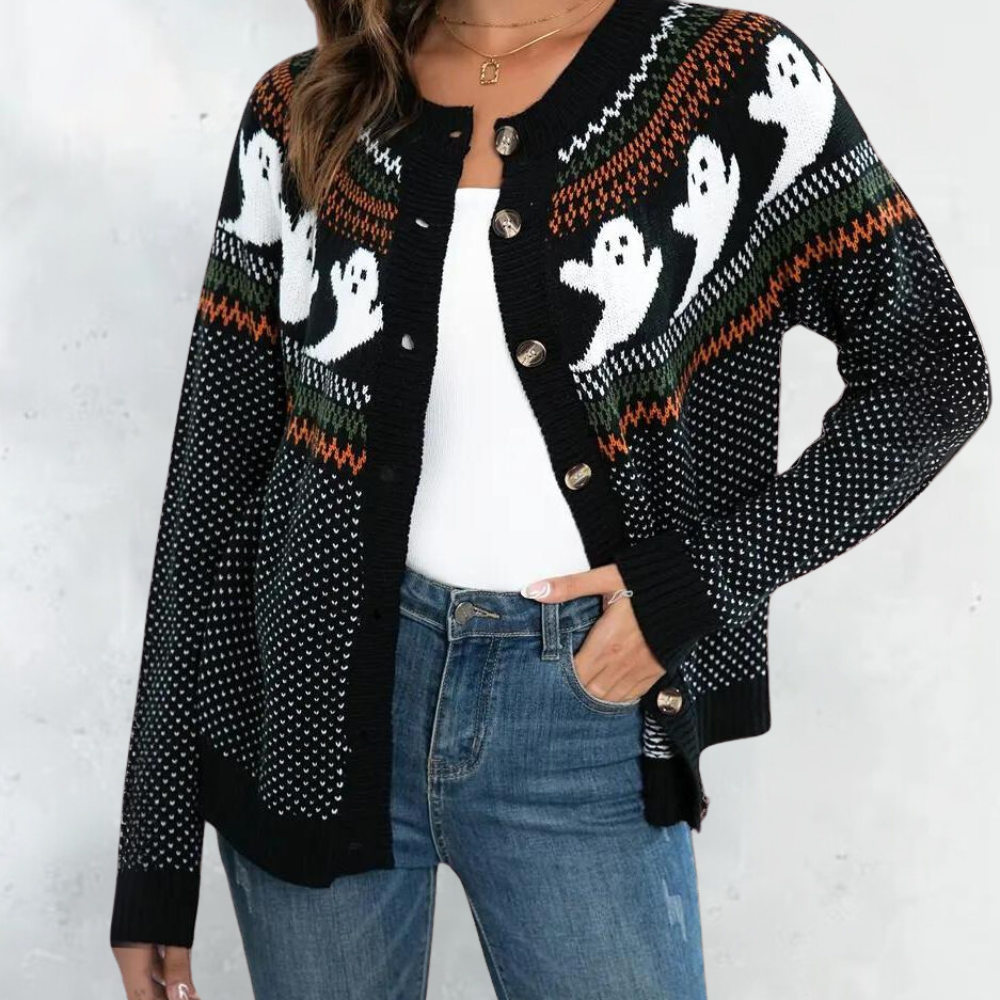 Marika - Zomerse Spookachtige Gebreide Cardigan