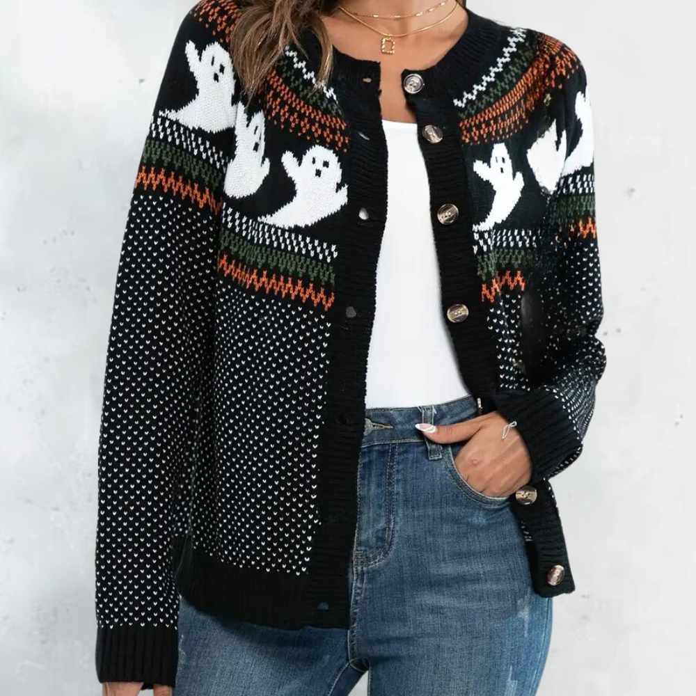 Marika - Zomerse Spookachtige Gebreide Cardigan