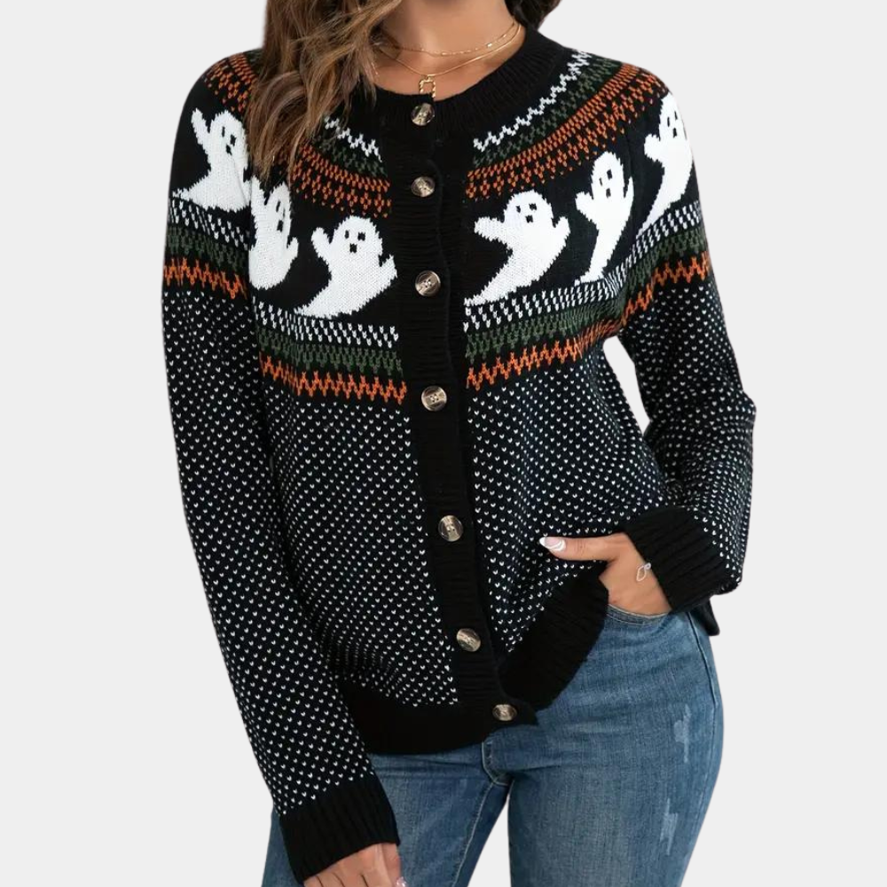 Marika - Zomerse Spookachtige Gebreide Cardigan