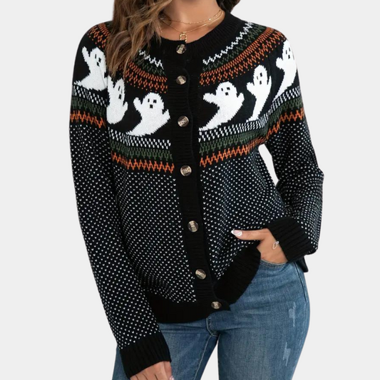 Marika - Zomerse Spookachtige Gebreide Cardigan