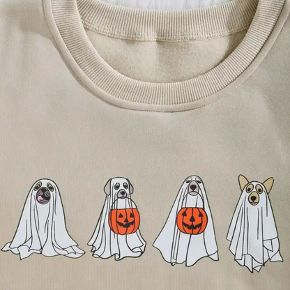 Kinga - Zomers Sweatshirt met Spookhond voor Dames