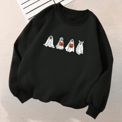 Kinga - Zomers Sweatshirt met Spookhond voor Dames