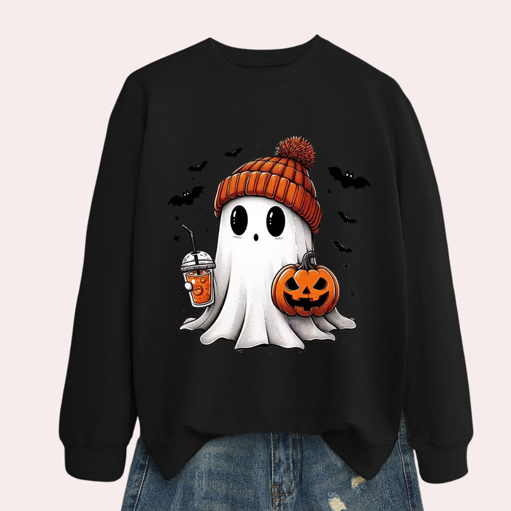 Cintia - Luchtig Griezelig Halloween Sweatshirt voor Vrouwen - Zomereditie
