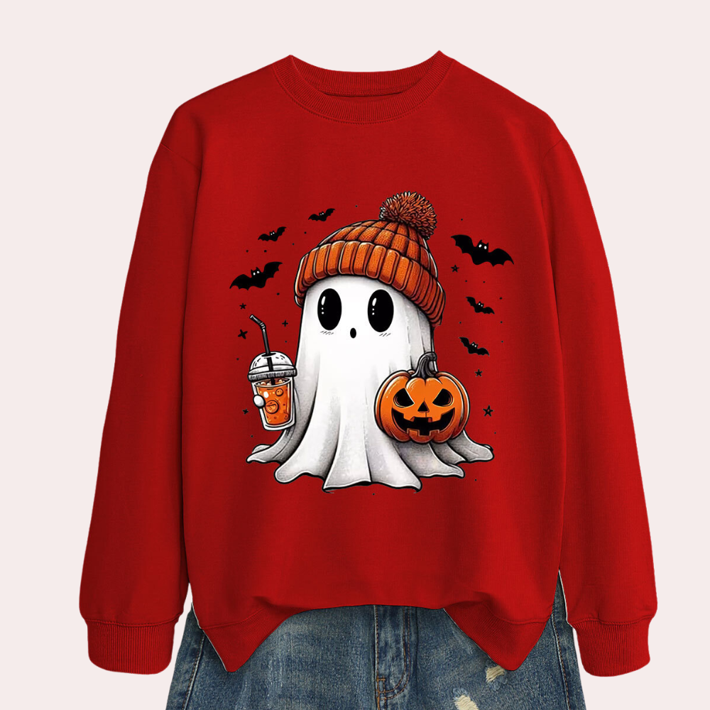 Cintia - Luchtig Griezelig Halloween Sweatshirt voor Vrouwen - Zomereditie