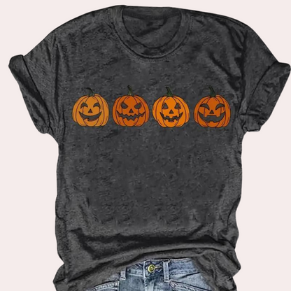 Maco - Trendy Zomerse Halloween T-shirt Pompoen voor vrouwen