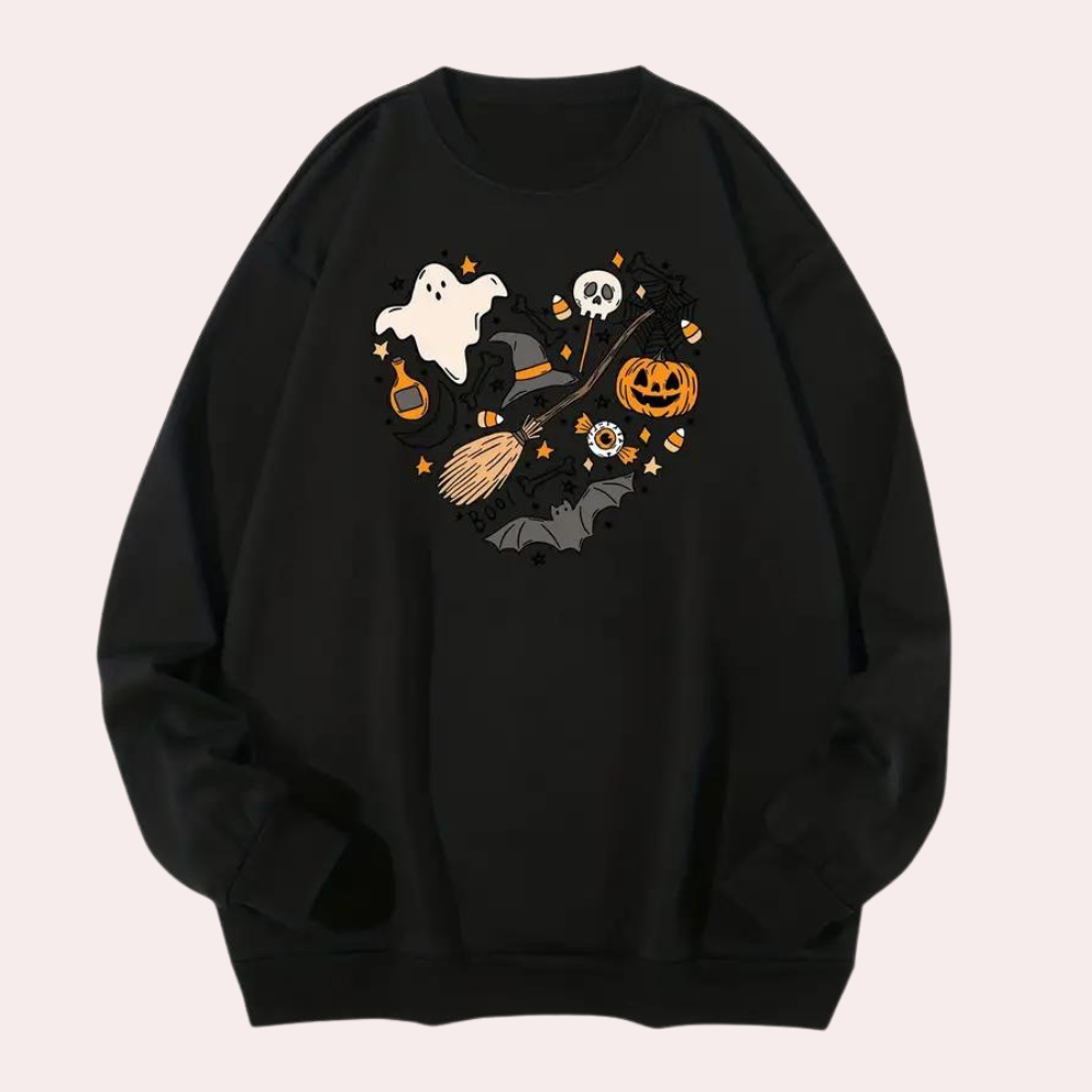 Emese – Relaxed-Fit Zomerse Halloween Sweatshirt voor Vrouwen