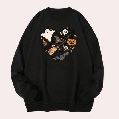 Emese – Relaxed-Fit Zomerse Halloween Sweatshirt voor Vrouwen