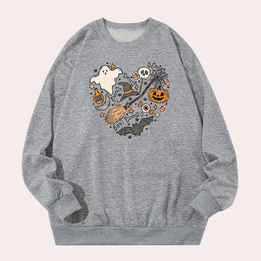 Emese – Relaxed-Fit Zomerse Halloween Sweatshirt voor Vrouwen
