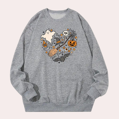 Emese – Relaxed-Fit Zomerse Halloween Sweatshirt voor Vrouwen