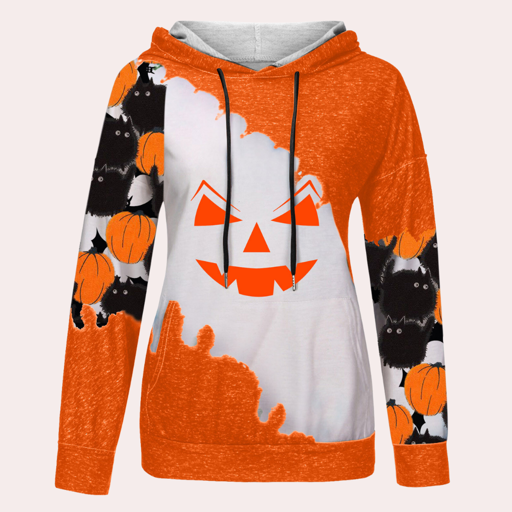 Elizabet - Griezelig Trendy Dames Sweatshirt voor Zomer en Halloween
