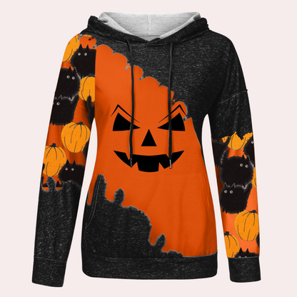 Elizabet - Griezelig Trendy Dames Sweatshirt voor Zomer en Halloween