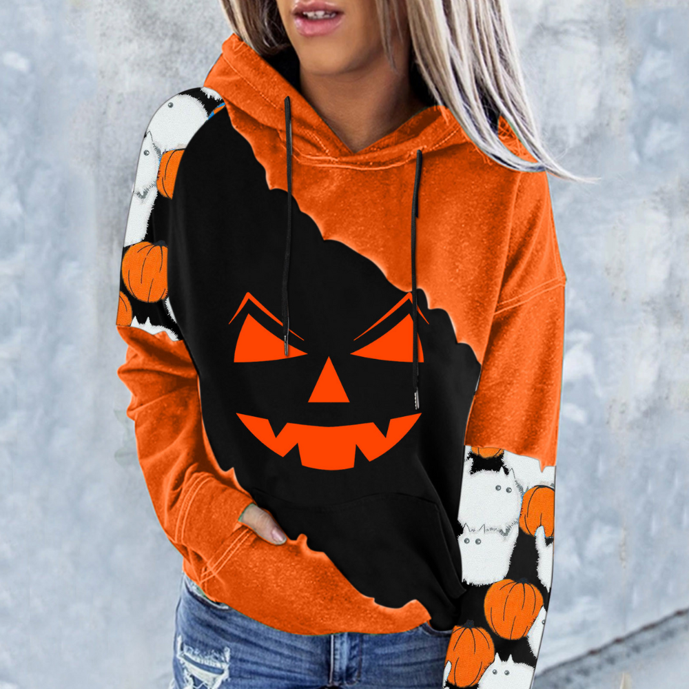 Elizabet - Griezelig Trendy Dames Sweatshirt voor Zomer en Halloween