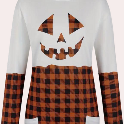 Kata - Trendy Plus Size Zomerse Halloween Pullover voor Dames