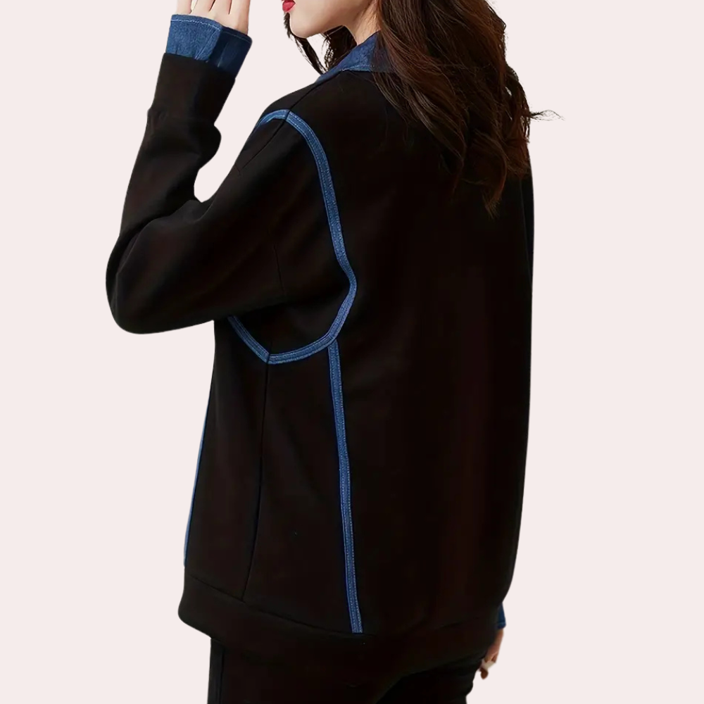 Katerina - Trendy dames sweatshirt met kraag voor de zomer