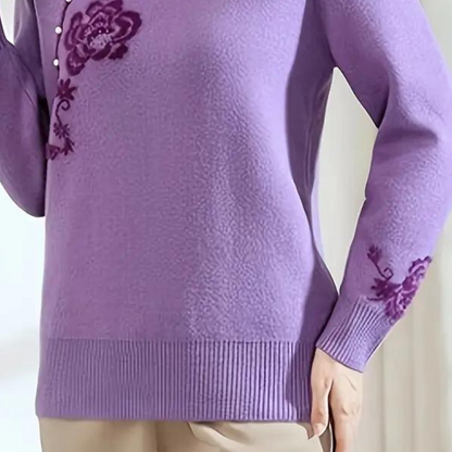 Emiliya - Elegante zomerse trui met mandarijnkraag voor dames