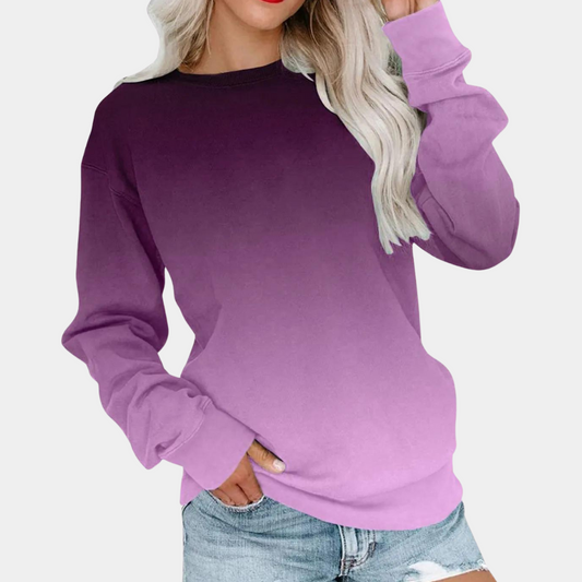 Ivet - Modieus dames sweatshirt met kleurverloop voor de zomer