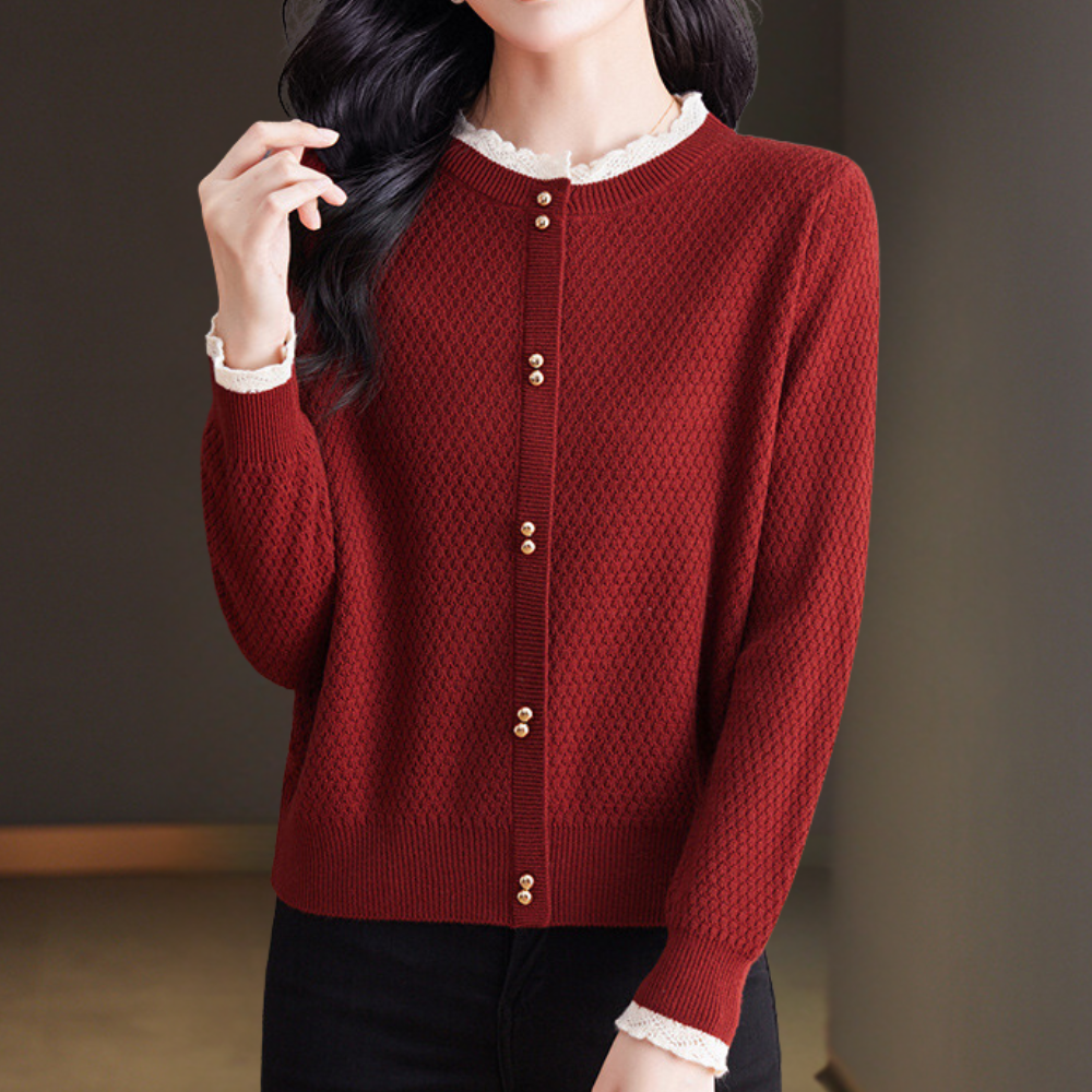 Nevena - Stijlvolle dames zomertrui met elegante knopen