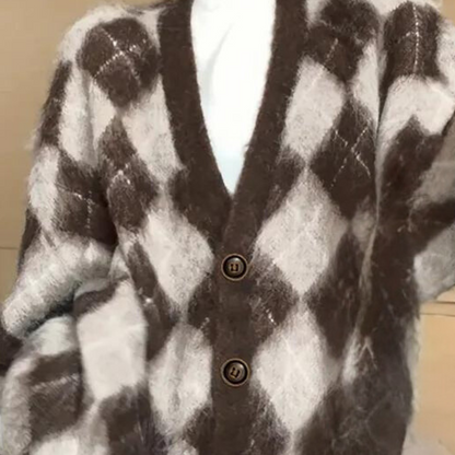 CLARIMONE - Elegant Geruit Damesvest voor de Zomer