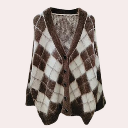 CLARIMONE - Elegant Geruit Damesvest voor de Zomer