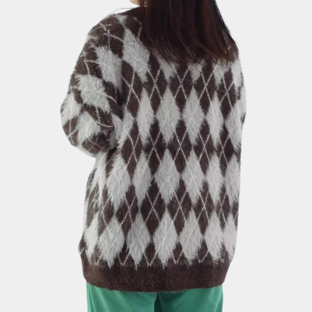 CLARIMONE - Elegant Geruit Damesvest voor de Zomer