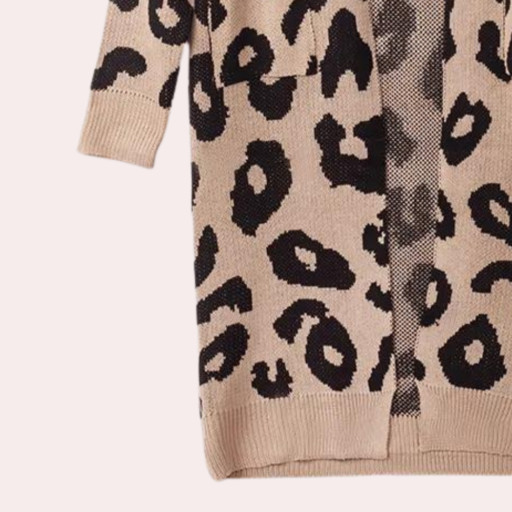 CLOTHILDE - Stijlvol Lang Dames Vest met Luipaardprint voor Zomeravonden