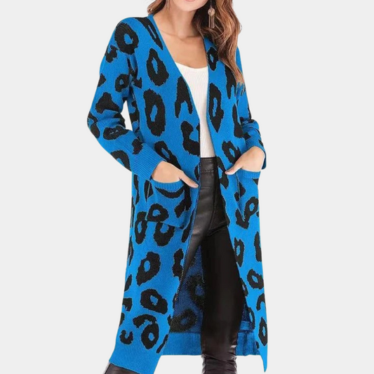 CLOTHILDE - Stijlvol Lang Dames Vest met Luipaardprint voor Zomeravonden
