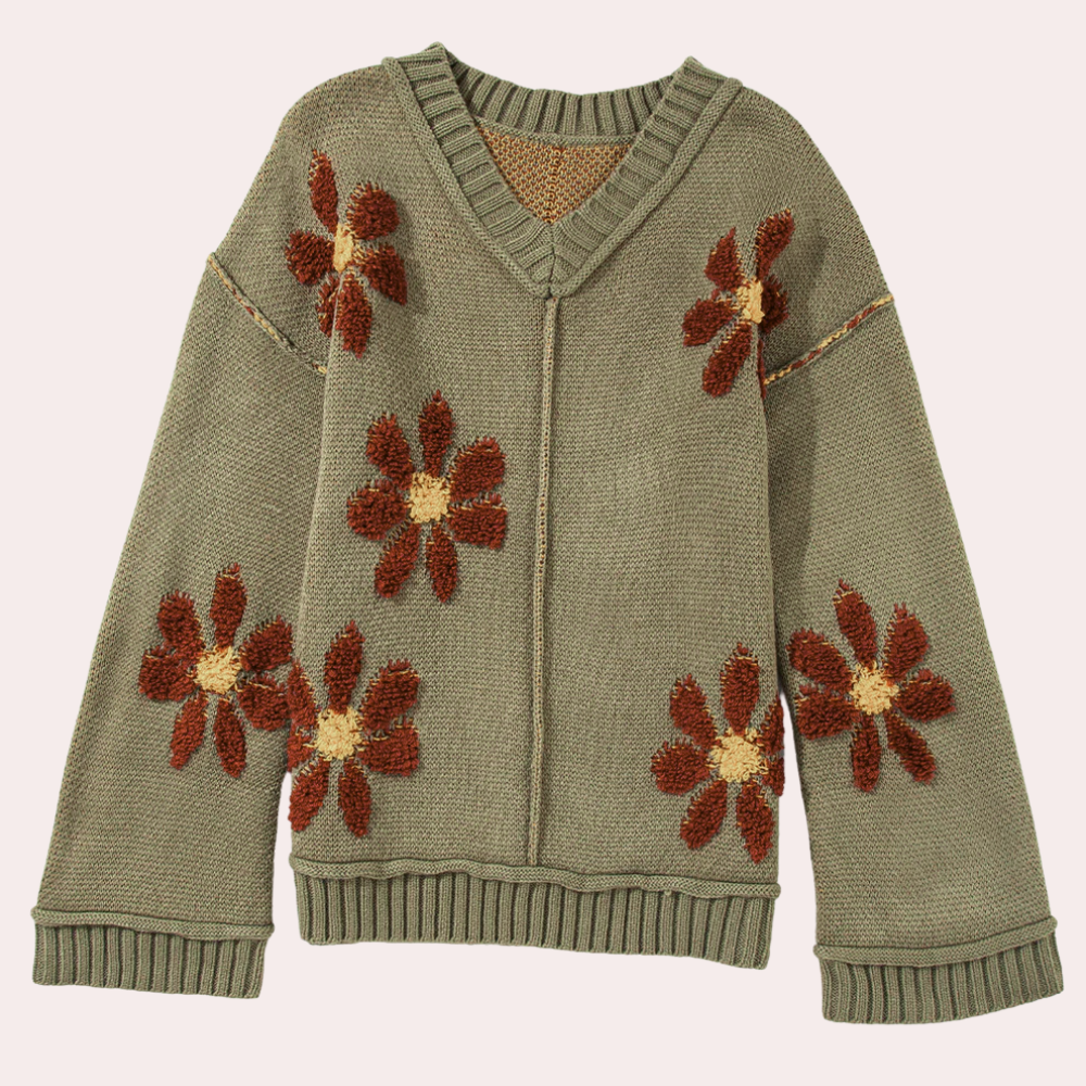 Honoria - Dames Elegante Bloemen Zomertrui