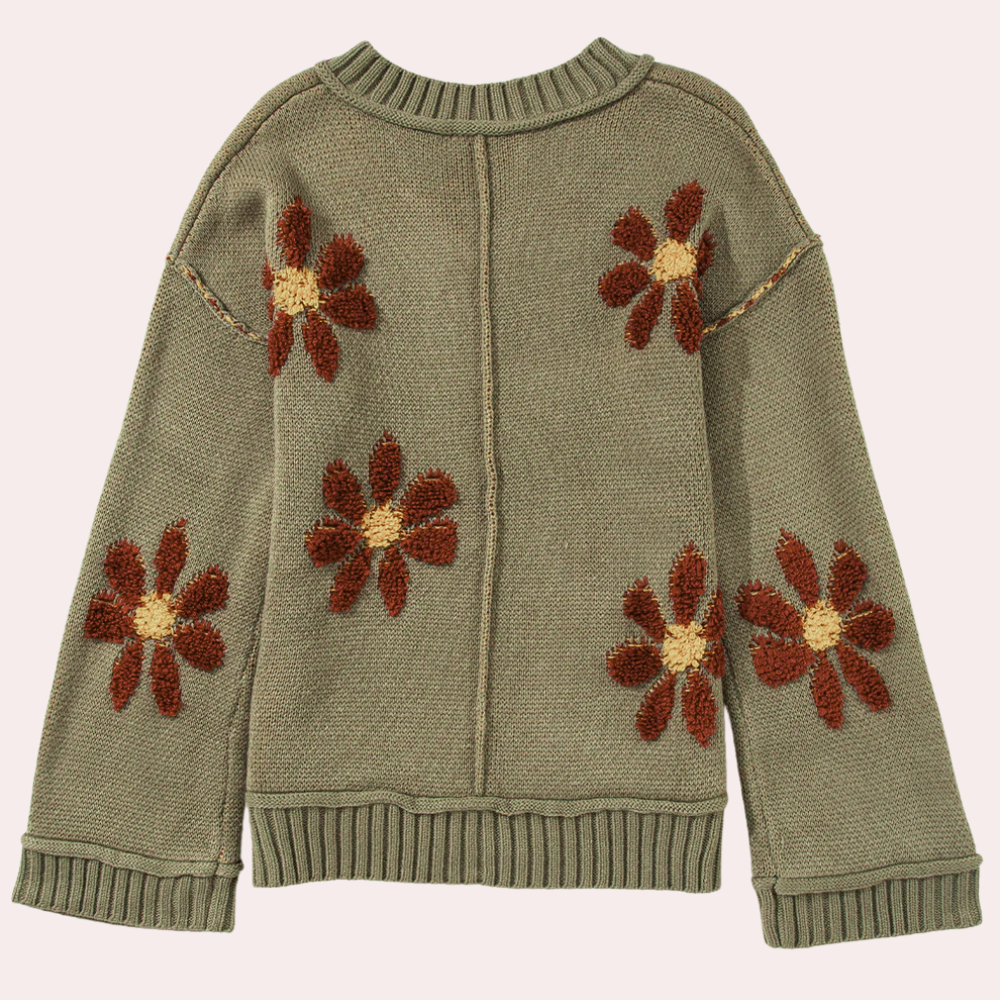 Honoria - Dames Elegante Bloemen Zomertrui
