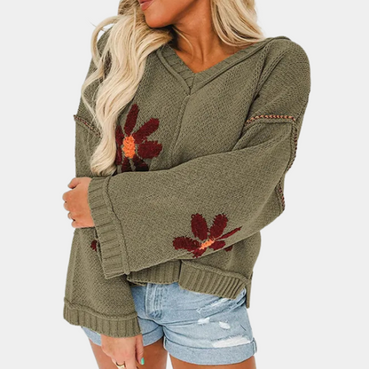 Honoria - Dames Elegante Bloemen Zomertrui