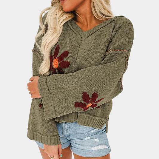 Honoria - Dames Elegante Bloemen Zomertrui
